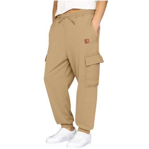 Boys' Jogger Pants Fleece-Lined Elastic Waist Joggers with Drawstring & Pockets, Casual Sports Cargo Sweatpants (4-15 Years)