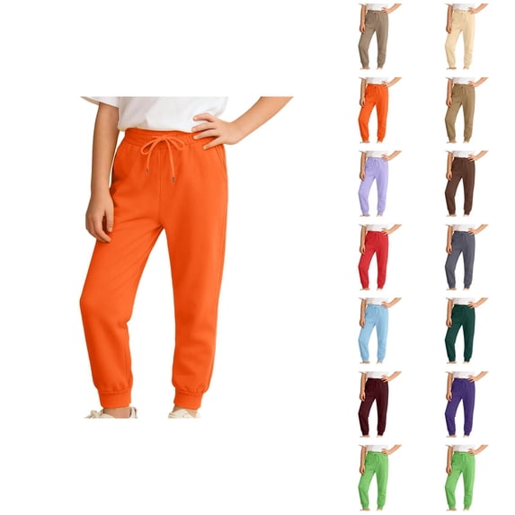 Boys Jogger Pants For Kids And Big Youth Autumn Winter Sweatpants With Pockets Comfortable Casual Athletic Sportswear Trousers