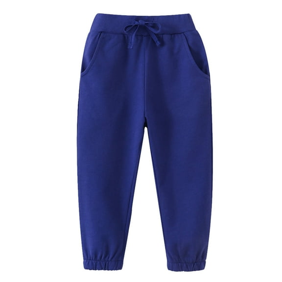 Boys' Jogger Sweatpants Athletic Solid Long Baby'S Boys Pants with Pockets for Girls 3-4 Years