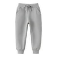 thumbnail image 1 of Boys' Jogger Sweatpants Athletic Solid Long Pants Pull-on Jogger Sweatpants with Pockets for Girls 5-6 Years, 1 of 3
