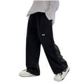 thumbnail image 1 of Boys Joggers Elastic Waisted Althetic Cargo Pants Casual Wide Leg Sweatpants with Pockets Size 5-15, 1 of 6