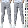 thumbnail image 1 of Boys Joggers Pants Outdoor Youth Hiking Pants Lightweight Athletic Pants with Pockets Teen Boys Casual Lightweight Summer Loose Fit Elastic Waist Plus Size Solid Lounge Long Trousers, 1 of 6
