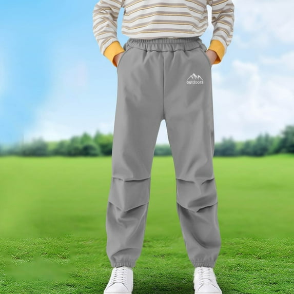 Boys Joggers Pants Youth Quick-Dry Lightweight Athletic Hiking Gym School Pants with Pockets Sweatpants Clothes 5-16Y