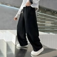 thumbnail image 1 of Boys Joggers Streetwear Elastic Waist Leisure Sweatpants Drawstring Wide Leg Pants with Pockets for Boys Size 5-15, 1 of 2