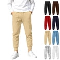 thumbnail image 1 of Boys Joggers Sweatpants Kids Sweatpants with Pockets Drawstring Elastic Waist with Pockets Ribbed Cuffs Kids Casual Pants for School Daily Wear (Ages 5-14 Years), 1 of 9