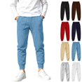 thumbnail image 1 of Boys Joggers Sweatpants Kids Sweatpants with Pockets Drawstring Elastic Waist with Pockets Ribbed Cuffs Kids Casual Pants for School Daily Wear (Ages 5-14 Years), 1 of 9