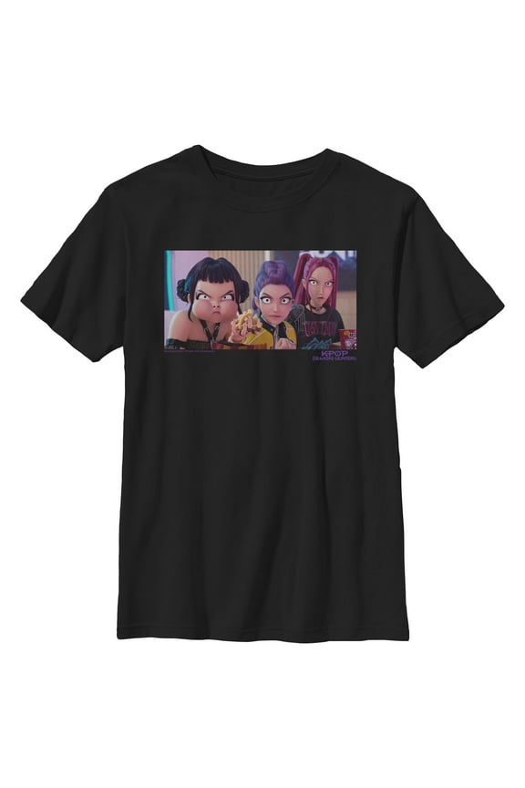 Boys KPop Demon Hunters Angry Trio Scene T Shirt