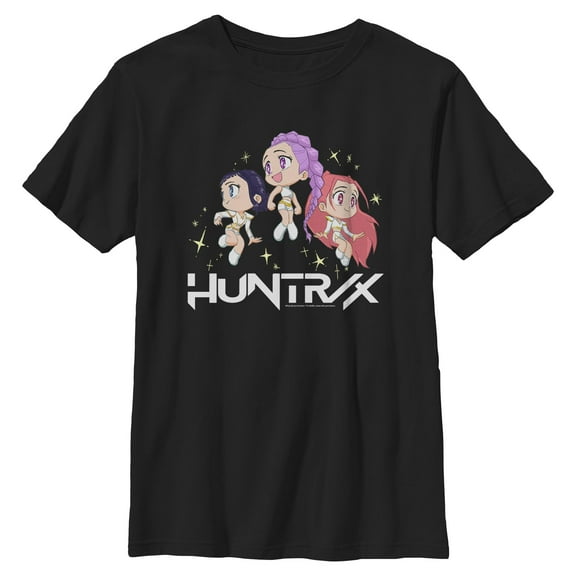 Boys KPop Demon Hunters Chibi Trio Huntrix T Shirt