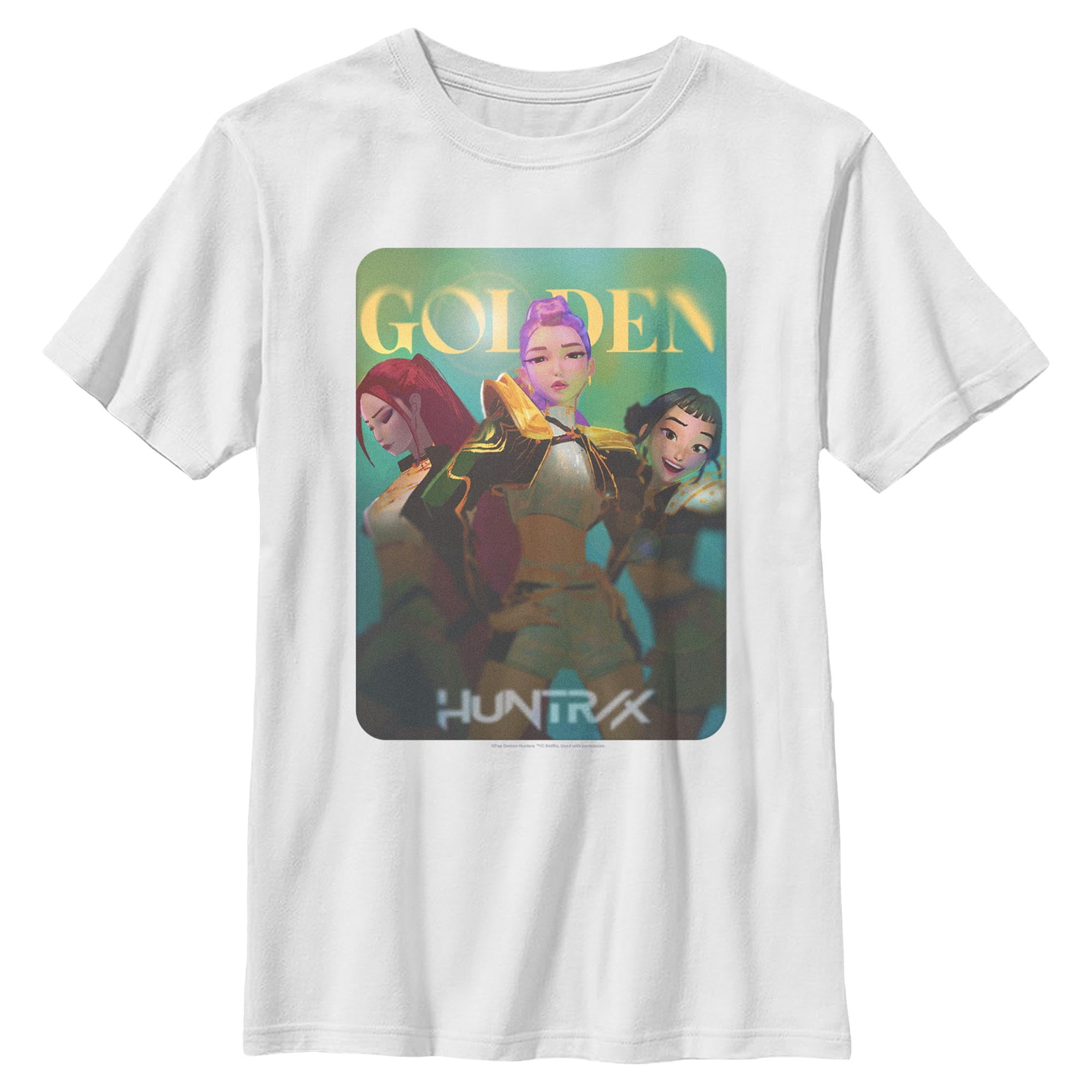 Boys KPop Demon Hunters Huntrix Golden Photocard T Shirt