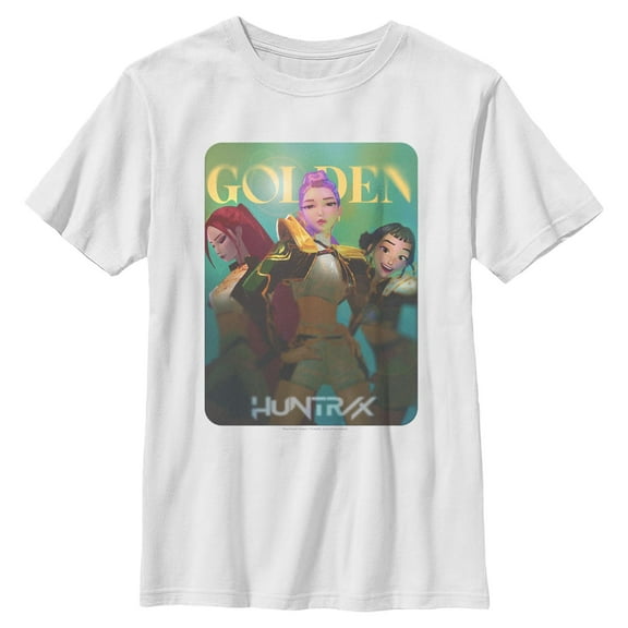 Boys KPop Demon Hunters Huntrix Golden Photocard T Shirt