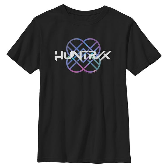 Boys KPop Demon Hunters Huntrix Holographic Logo T Shirt