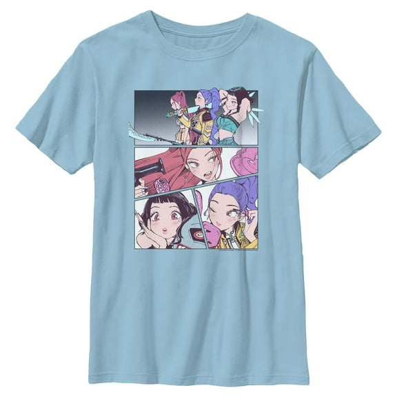 Boys KPop Demon Hunters Huntrix Manhwa Panels T Shirt