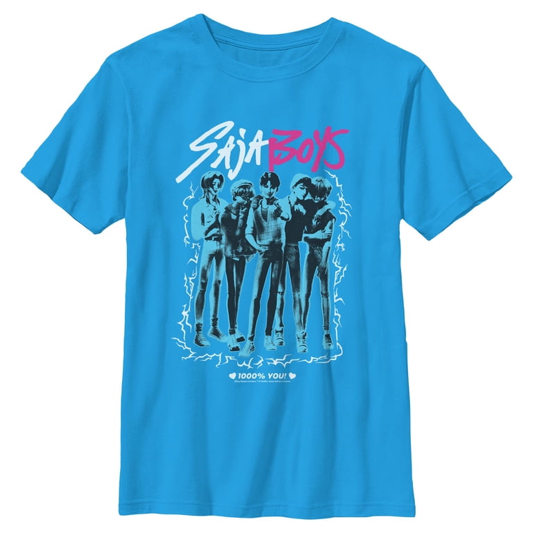 Boys KPop Demon Hunters Saja Boys Portrait T Shirt - Walmart.com