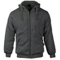 thumbnail image 1 of Boys Kids Athletic Soft Sherpa Lined Fleece Zip Up Hoodie Sweater Jacket (Charcoal, XL), 1 of 2