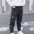 thumbnail image 1 of Boys' Kids Jeans Cotton Pull-On Soft Denim Pants Stretch Waist Casual Wear School Pants Jeans Long Pants Handsome Children's Loose Pants Casual Outerwear Pants 3-8Years, 1 of 9