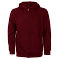 thumbnail image 1 of Boys Kids Toddler Fleece Lined Zip Up Hoodie Sweater Jacket Fleece Lined (Burgundy, XL (20)), 1 of 2