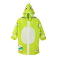 thumbnail image 1 of Boys Kids Waterproof Dinosaur Print Hooded Rain Coat with Storage Bag for School Outdoor Rainy Days Rainwear 3-4 Years, 1 of 8
