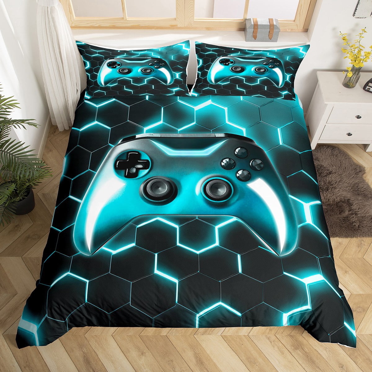 Gamers Collection Bed Quilt Cover Set - Single/Double/Queen/King - Multicoloured Polyester - New With Tags