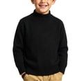 thumbnail image 1 of Boys Knit Cotton Pullover Sweaters Crewneck Warm Casual Long Sleeve Kids Fall Winter Clothes Black 6, 1 of 8