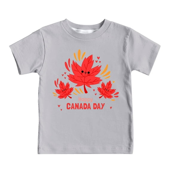 Boys Knit Polo Canada International Day Maple Leaf Cartoon Print ...