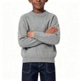 thumbnail image 1 of Boys Knit Turtleneck Sweaters Long Sleeve Pullover Casual Soft Warm Kids Winter Clothes Gray 14, 1 of 7