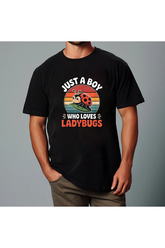 Boys Ladybug Insect Beetle Nature Lover Gift Unisex T-Shirt, up to Size 5XL