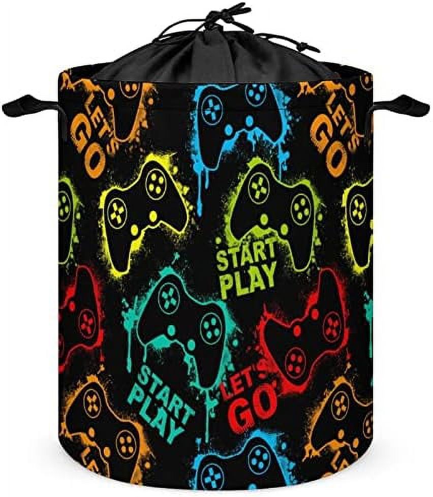 Boys Laundry Hamper Gamer Laundry Basket Gaming Decor for Boys Bedroom