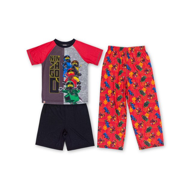 Boys' Lego Ninjago 3 Pajama Sleep Set (Little Boy & Big Boy) - Walmart.com