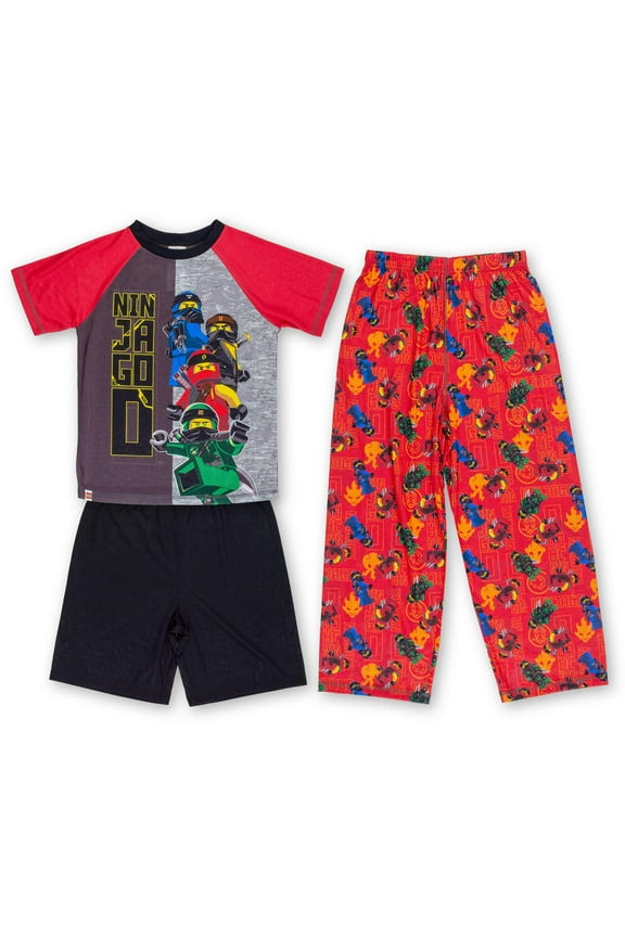 Boys' Lego Ninjago 3 Pajama Sleep Set (Little Boy & Big Boy)