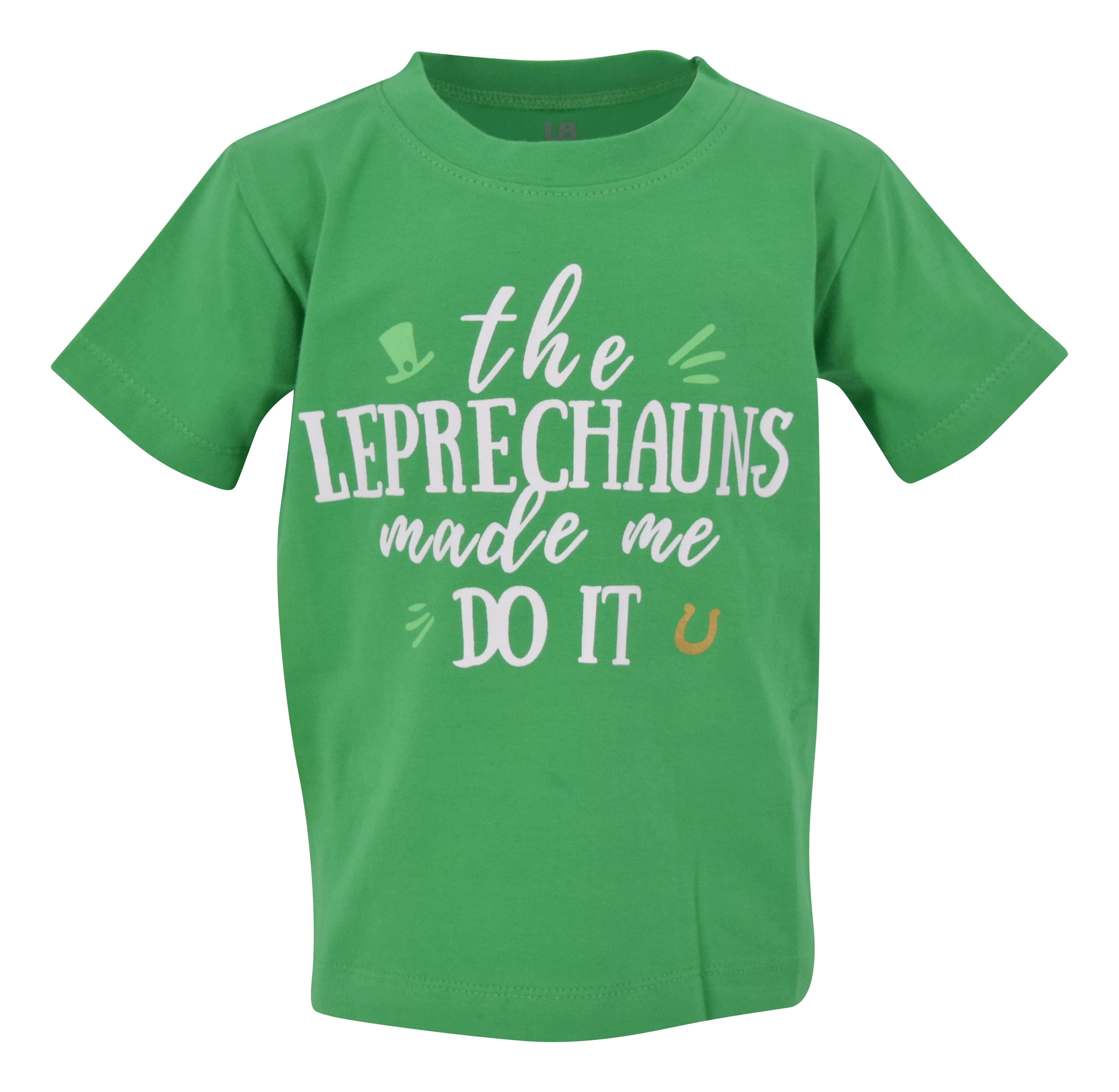 Cute Baby Boy St. Patrick's Day Shirt - Leprechauns Made Me Do It - Green Tee (6 Months)