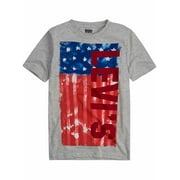Boys Levis Gray Blue & Red Patriotic Faded Flag T-Shirt Medium