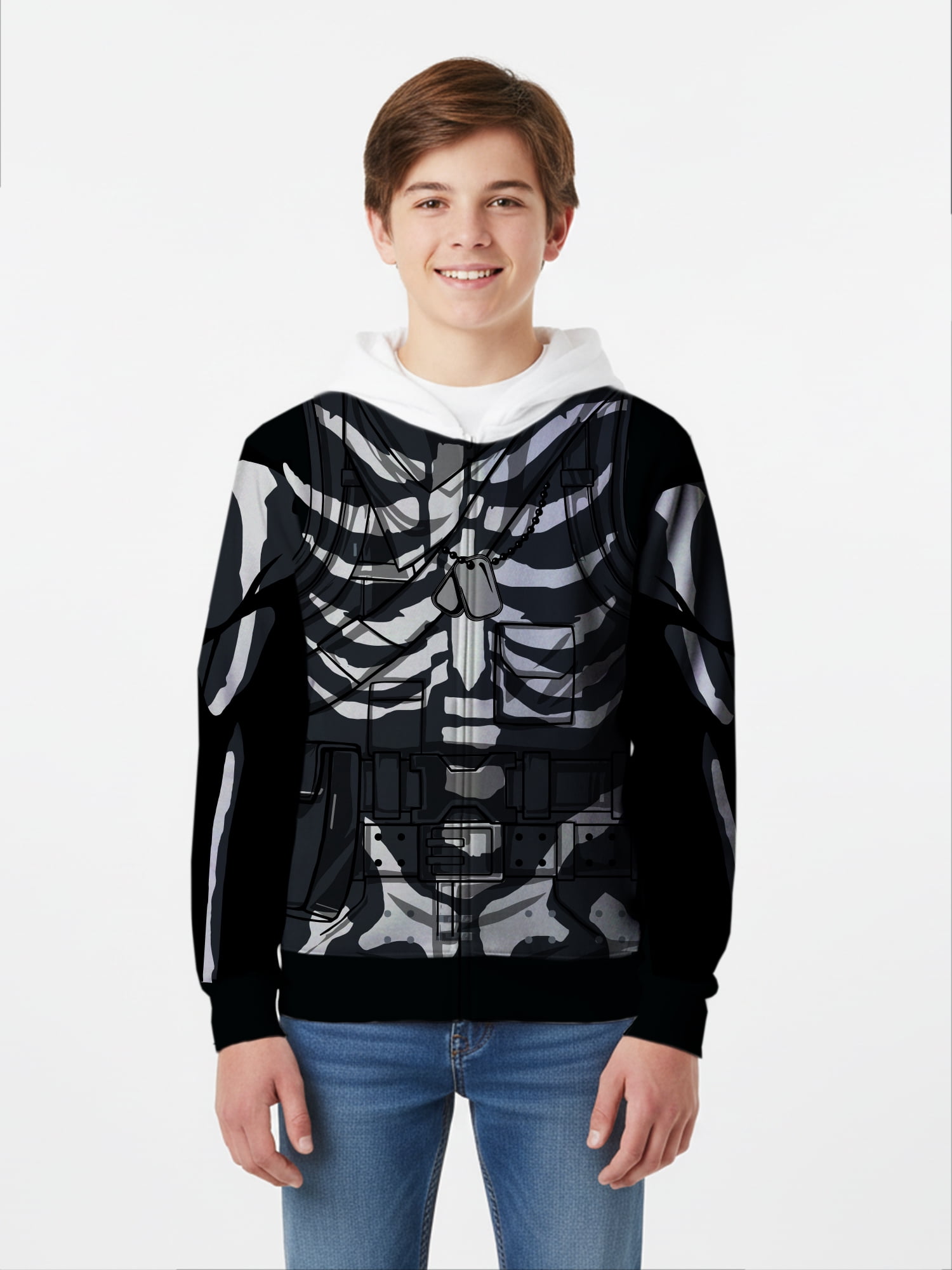 Fortnite, Boys Licensed Cosplay Hoodie, Skull Trooper, Sizes XS-XXL