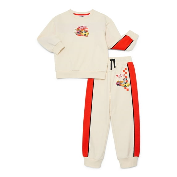 Boys Hot Wheels Fleece Crew 2pc Set, Sizes 4-12