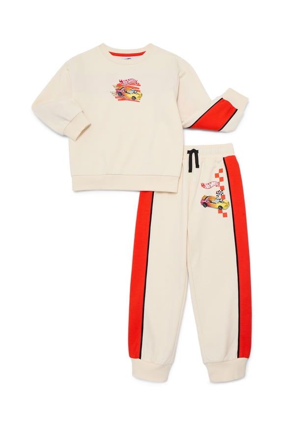 Boys Hot Wheels Fleece Crew 2pc Set, Sizes 4-12