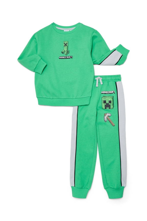 Minecraft Boys Graphic Sweatshirt and Jogger Pants Set, 2-Piece, Sizes 4-12