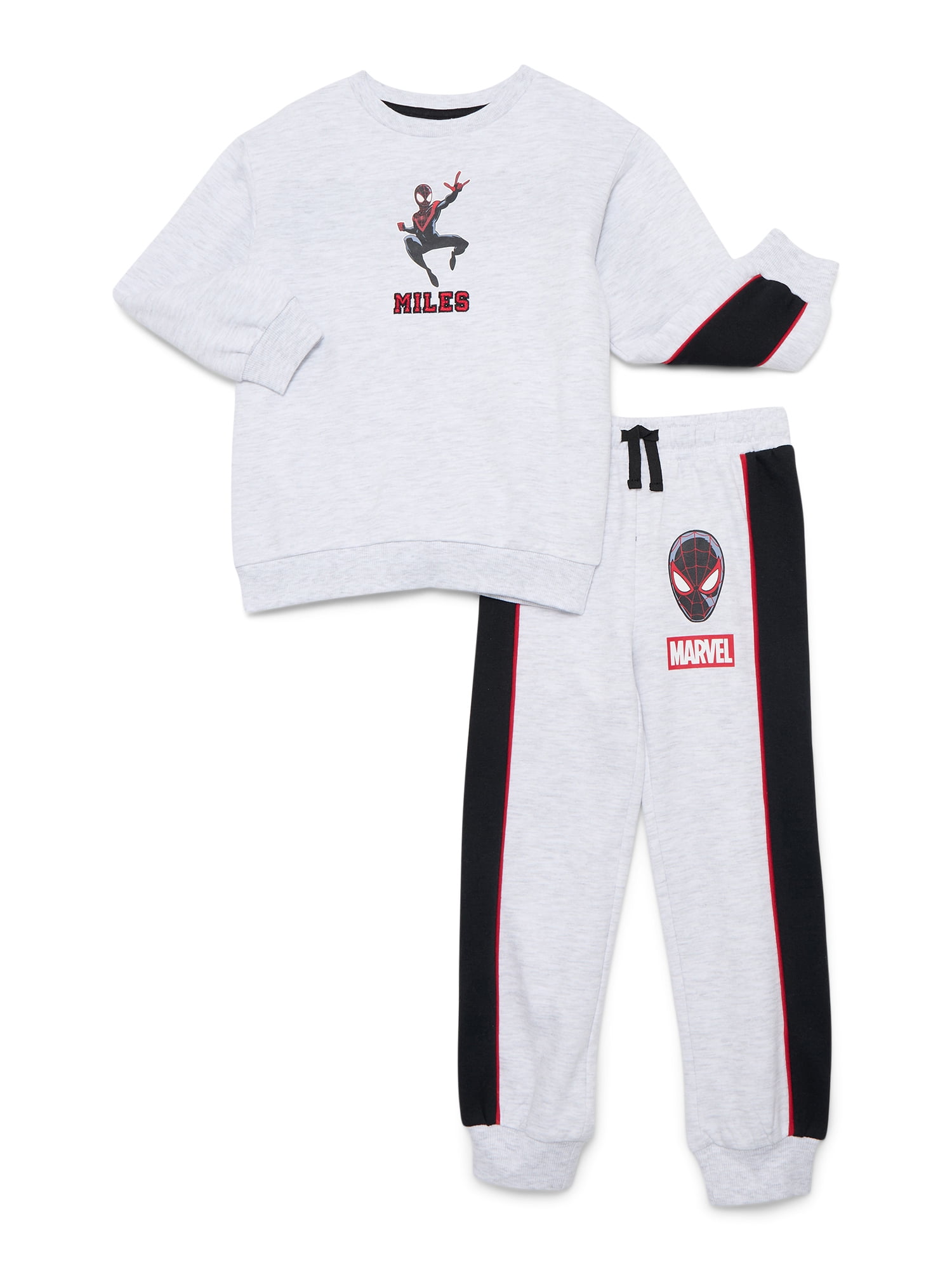 Spider-Man Boys Fleece Sweatshirt and Joggers Set, 2-Piece, Sizes 4-12
