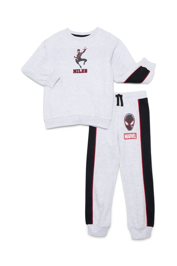 Spider-Man Boys Fleece Sweatshirt and Joggers Set, 2-Piece, Sizes 4-12