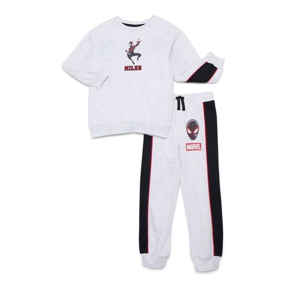 Spider-Man Boys Fleece Sweatshirt and Joggers Set, 2-Piece, Sizes 4-12