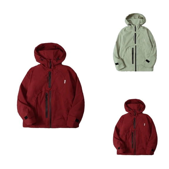 Boys Lightweight Hooded Windbreaker Jacket For Outdoor Hiking And Casual Spring Autumn Wear