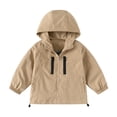thumbnail image 1 of Boys Lightweight Windbreaker Jacket with Hood for Outdoor Casual School Wear Comfortable Zippered Coat Youth Outerwear, 1 of 8
