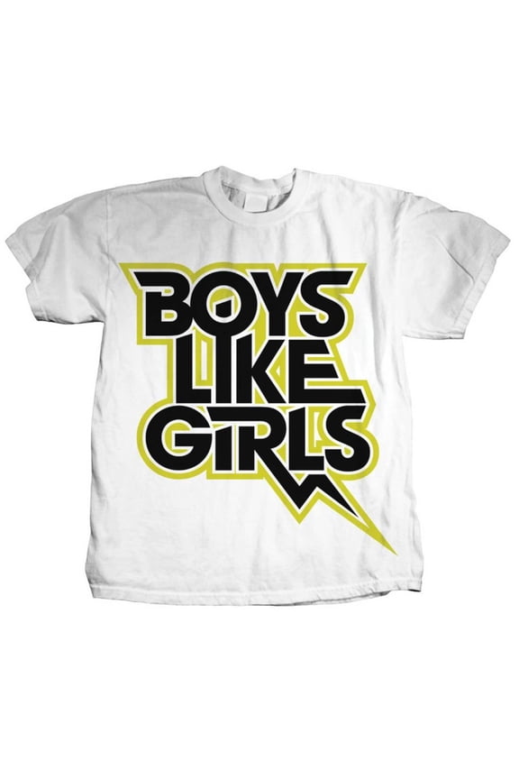 Boys Like Girls Men's Bolt Slim Fit T-shirt X-Large White