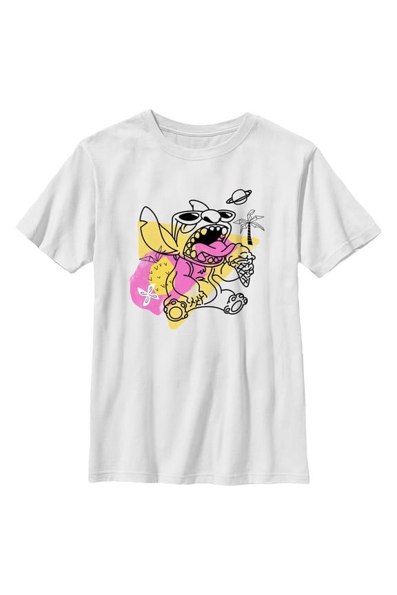 Boys Lilo & Stitch Alien Eating Ice Cream T Shirt