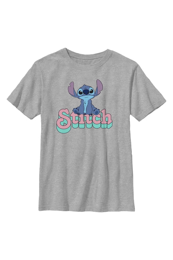 Boys Lilo & Stitch Alien Retro Name T Shirt
