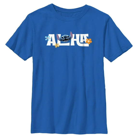 Boys Lilo & Stitch Aloha Alien Face T Shirt