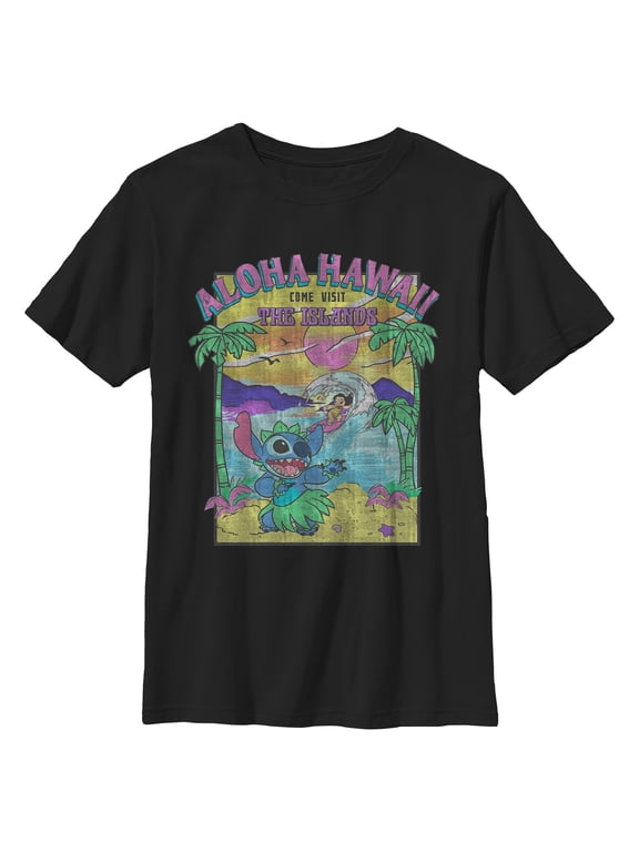 Boys Lilo & Stitch Aloha Hawaii Come Visit the Islands T Shirt