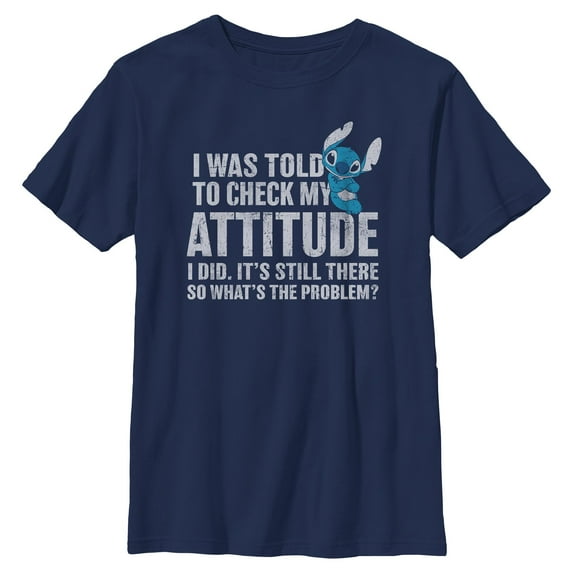 Boys Lilo & Stitch Attitude Check T Shirt