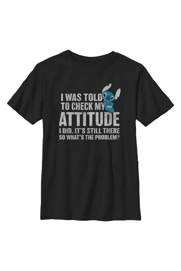 Boys Lilo & Stitch Attitude Check T Shirt