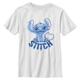 thumbnail image 1 of Boys Lilo & Stitch Blue Alien Heart T Shirt, 1 of 4