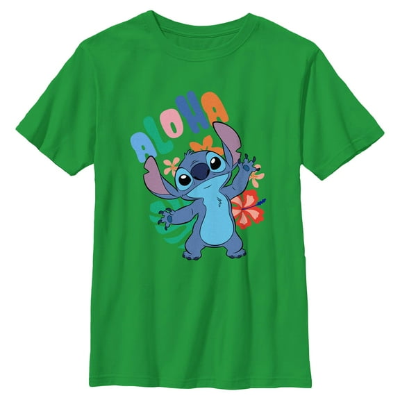 Boys Lilo & Stitch Colorful Aloha Stitch T Shirt