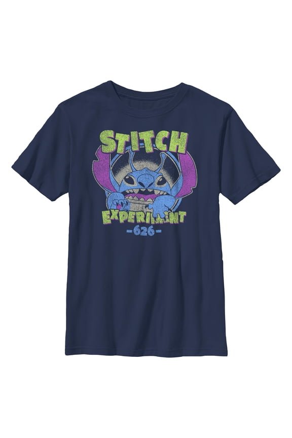 Boys Lilo & Stitch Distressed Alien 626 T Shirt
